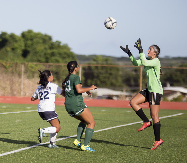 Soccer Tolleson celebrates Vanderbilt signing in Konawaena goal