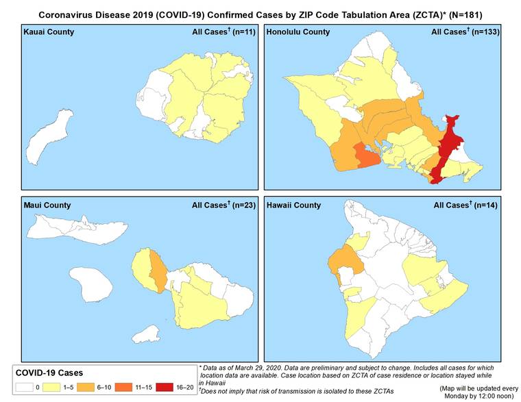 hilo hawaii zip code map West Hawaii Leads In Positive Covid 19 Tests On The Big Island Hawaii Tribune Herald hilo hawaii zip code map