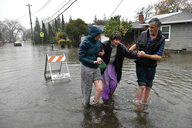 Evacuation warnings amid flooding after California storm Hawaii
