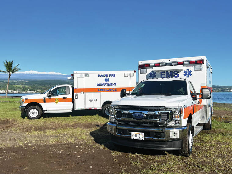 County to dedicate new ambulances Hawaii TribuneHerald