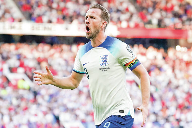 Kane auctions off his shirt from England's thrilling win over Spain