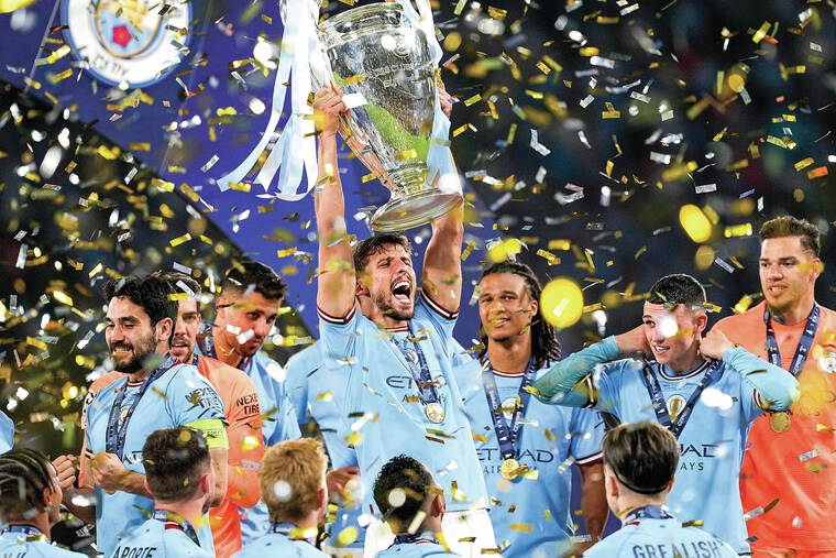 UEFA Champions League final 2023: Jubilant Man City hang tough to beat  Inter Inter Milan 1-0 and complete the treble - The Hindu BusinessLine