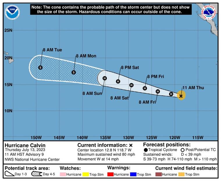 Hurricane Calvin strengthens in Eastern Pacific Hawaii TribuneHerald
