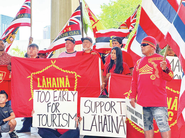 Lahaina residents deliver petition asking Hawaii governor to delay tourism reopening