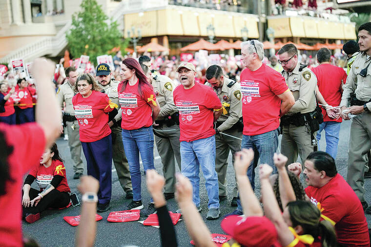 Thousands of Las Vegas workers to picket MGM, Caesars casinos