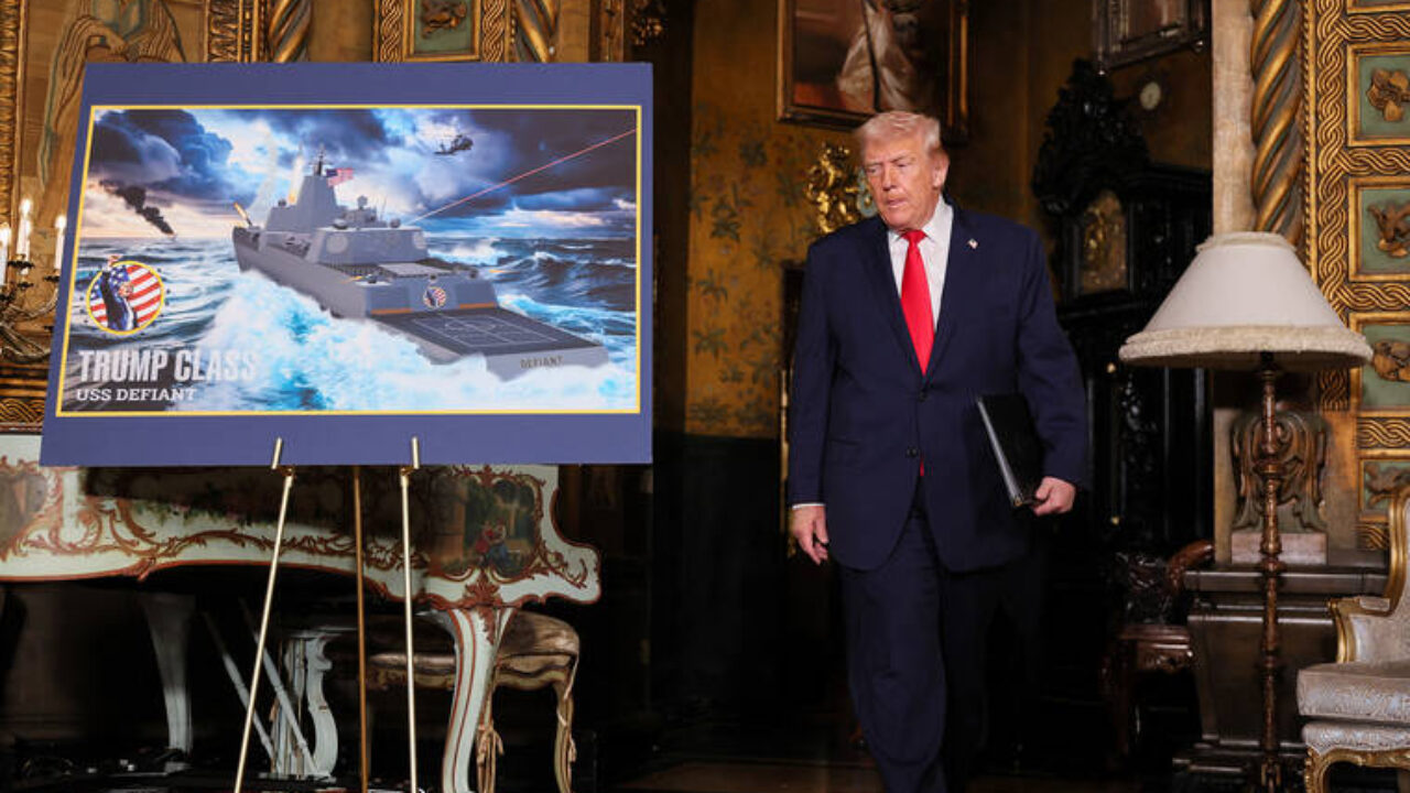 Trump unveils 'Trump-class' battleships, pressures defense