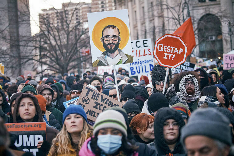 Protesters denounce Trump immigration tactics in ‘national shutdown’